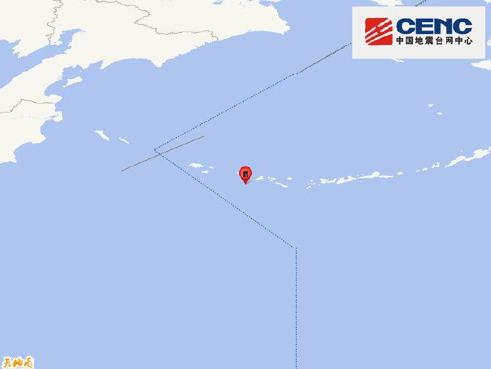 拉特群岛发生5.7级地震，震源深度20千