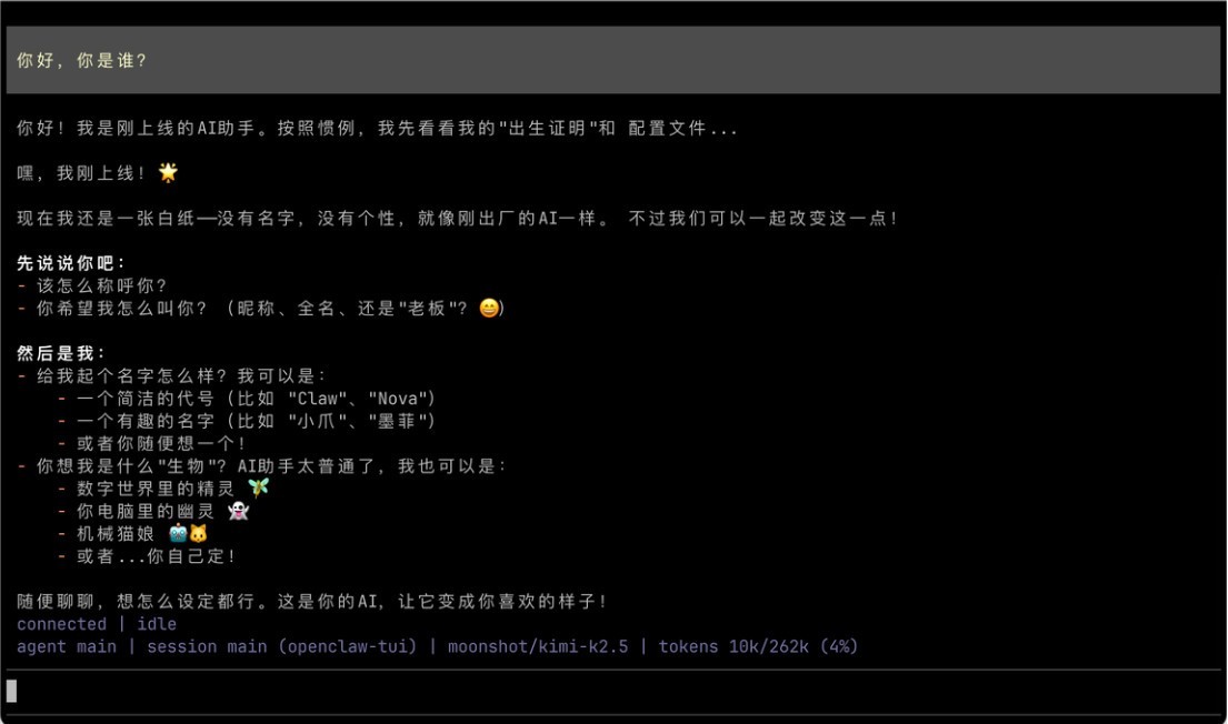 OpenClaw 安装指南：Kimi大模型部署教程