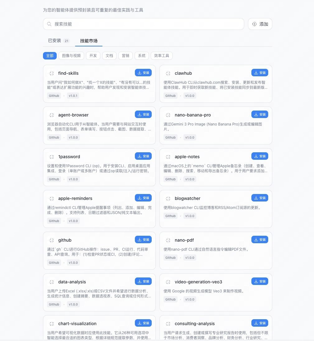 技能商店+MCP双驱动，国版OpenCl