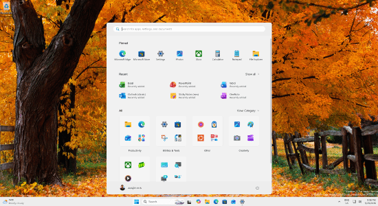 微软Win11预览版推极简开始菜单:全空白设计+三模块独立开关